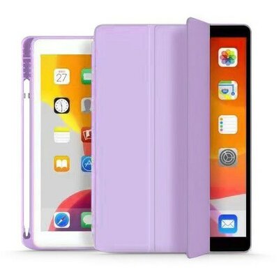 Apple iPad 10.2 (2019 / 2020 / 2021), mappa tok, Apple Pencil tartóval, Smart Case, lila