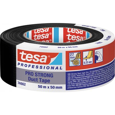 tesa Duct Tape PRO-STRONG 74662-00002-00 Repair tape Fekete (H x Sz) 50 m x 50 mm 1 db