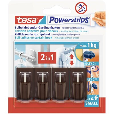 tesa POWERSTRIPS® Vario függöny horog Barna