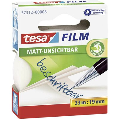 tesa tesafilm® invisible 57312-00008-02 tesafilm láthatatlan Átlátszó (H x Sz) 33 m x 19 mm 1 db