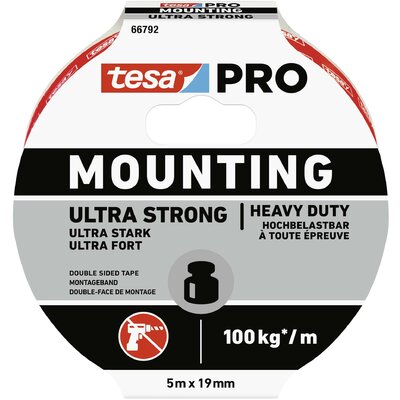 tesa Mounting PRO Ultra Strong 66792-00001-00 Rögzítő szalag Fehér (H x Sz) 5 m x 19 mm 1 db