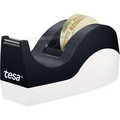 tesa Easy Cut Orca + tesafilm transparent 53916-00000-00 Asztali adagoló Fekete, Fehér (H x Sz) 33 m x 19 mm 1 készlet