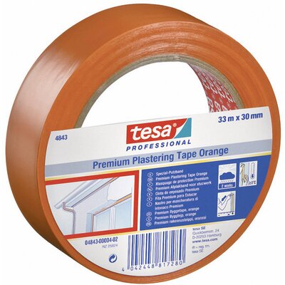 Takarószalag Premium Plastering Tape narancs 33 m x 30 mm Tesa 4843