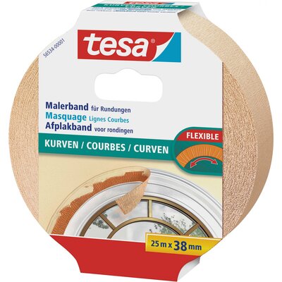 tesa KURVEN 56534-00001-00 Krepp szalag Bézs (H x Sz) 25 m x 38 mm 1 db