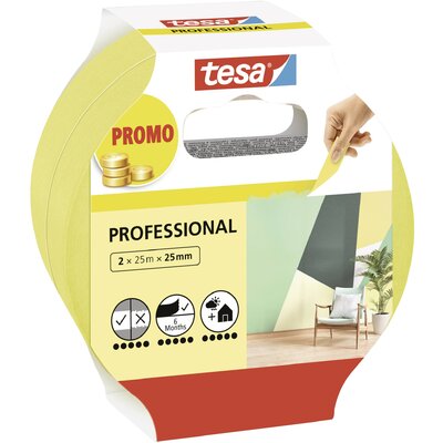 tesa Professional 56212-00000-02 Festő védőszalag Sárga (H x Sz) 50 m x 25 mm 2 db