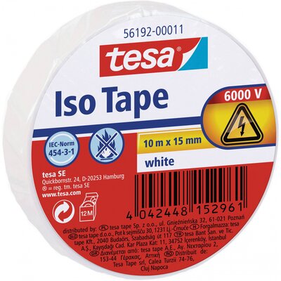 tesa Iso Tape 56192-00011-22 Szigetelőszalag Fehér (H x Sz) 10 m x 15 mm 1 db