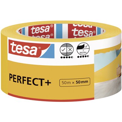 tesa Perfect+ 56538-00000-00 Festő védőszalag Sárga (H x Sz) 50 m x 50 mm 1 db