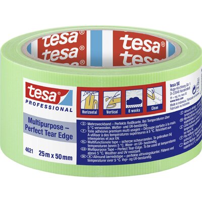 tesa MULTIPURPOSE 04621-00011-00 Pucolószalag tesa® Professional Világoszöld (H x Sz) 25 m x 50 mm 1 db