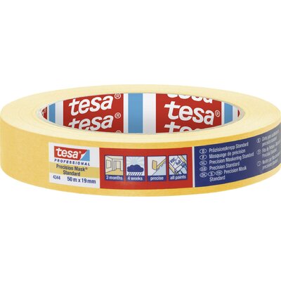 tesa PRECISION STANDARD 04344-00004-00 Krepp szalag Präzisionskrepp® Sárga (H x Sz) 50 m x 19 mm 1 db