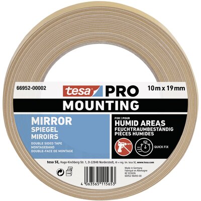 tesa Mounting PRO Spiegel 66952-00002-00 Rögzítő szalag Fehér (H x Sz) 10 m x 19 mm 1 db