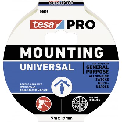 tesa Mounting PRO Universal 66958-00001-00 Rögzítő szalag Fehér (H x Sz) 5 m x 9 mm 1 db