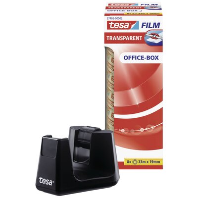 tesa Easy Cut Smart + tesafilm transparent 53906-00000-00 tesafilm Fekete (H x Sz) 33 m x 19 mm 1 készlet