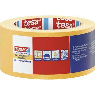 tesa PRECISION STANDARD 04344-00000-00 Krepp szalag Präzisionskrepp® Sárga (H x Sz) 50 m x 50 mm 1 db