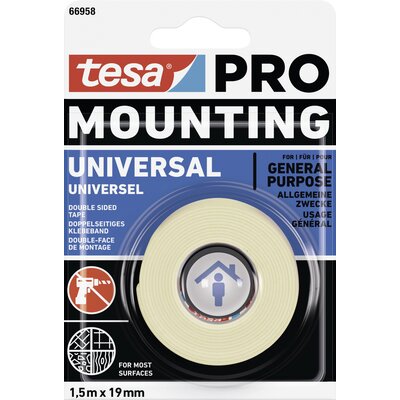 tesa Mounting PRO Universal 66958-00000-00 Rögzítő szalag Fehér (H x Sz) 1.5 m x 9 mm 1 db