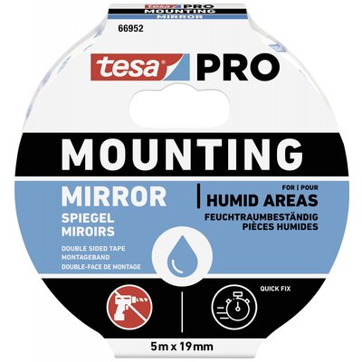 tesa Mounting PRO Spiegel 66952-00001-00 Rögzítő szalag Fehér (H x Sz) 5 m x 19 mm 1 db