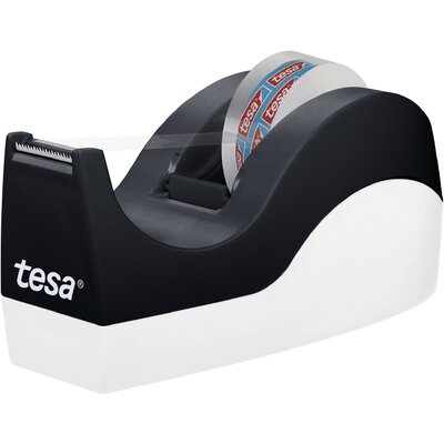 tesa Easy Cut Orca + tesafilm kristall-klar 53915-00000-00 Asztali adagoló Fekete, Fehér (H x Sz) 33 m x 19 mm 1 készlet