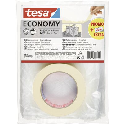 tesa Economy 55421-00000-05 Festő védőszalag Fehér 1 készlet