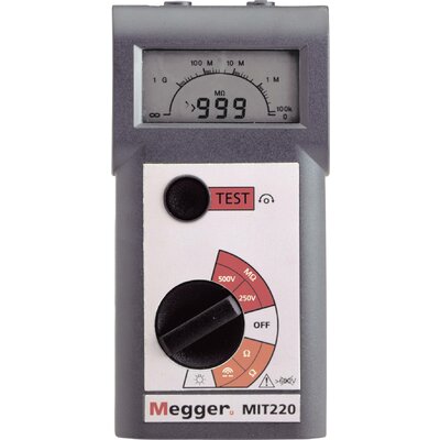 Megger MIT220-EN Szigetelésmérő műszer 250 V, 500 V 999 MΩ