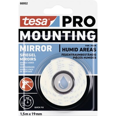 tesa Mounting PRO Spiegel 66952-00000-00 Rögzítő szalag Fehér (H x Sz) 1.5 m x 19 mm 1 db