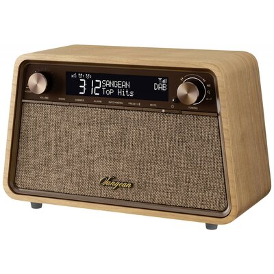 Sangean Premium Wooden Cabinet WR-201 Asztali rádió DAB+, FM DAB+, Bluetooth®, AUX, URH Ébresztő funkció Fa