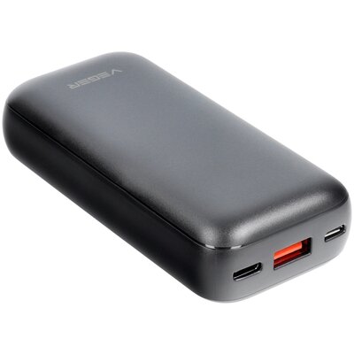 VEGER powerbank 10 000 mAh PD QC3.0 3A 20W S10 (W1135) fekete