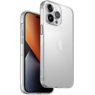 Apple iPhone 14 Pro, Szilikon tok, közepesen ütésálló, légpárnás keret, Uniq Hybrid Air Fender, átlátszó