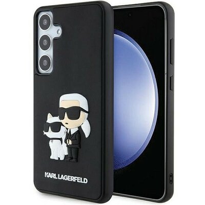 Karl Lagerfeld 3D Rubber Karl&Choupette Samsung Galaxy S24+ tok, fekete