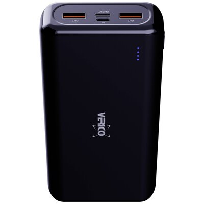 Verico Power Pro PD Powerbank 20000 mAh Power Delivery LiPo USB-A, USB-C® Fekete