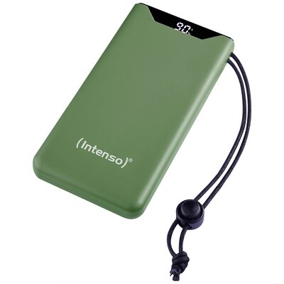 Intenso F10000 Powerbank 10000 mAh Quick Charge, Power Delivery LiPo USB-A, USB-C® Zöld állapotjelző