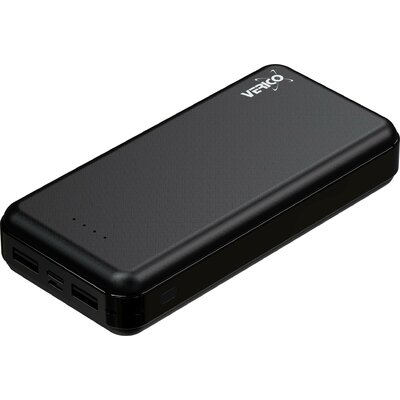 Powerbank 20000 mAh LiPo, USB-A, Fast Charge, fekete, Verico Power Guard XL 4PW-PLJBK1-NN