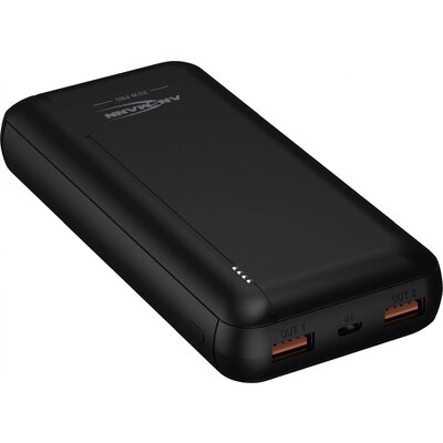 Powerbank 20000 mAh lítium-ion, USB-A/USB-C, fekete, Ansmann PB320PD