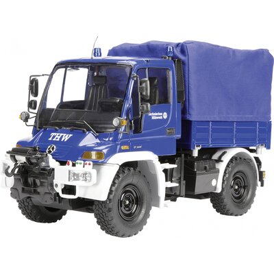 Carson Modellsport MB Unimog U300 THW 1:12 RC modellautó Elektro Bevetési jármű 100% RtR 2,4 GHz Akkuval, töltőkészülékkel és adóakkukkal