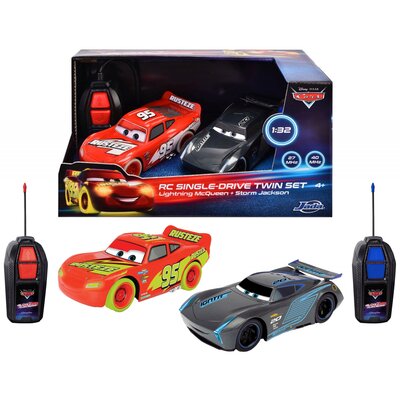 JADA TOYS 203084034 Cars Glow Racers Twin Pack 1:32 RC modellautó Elektro Versenyautó