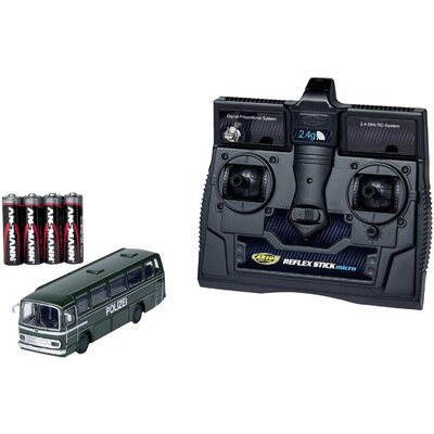 Carson Modellsport 1:87 RC kezdő modellautó Elektro Busz 1:87 MB Bus O 302 Polizei 2.4G 100% RTR 100% RtR 2,4 GHz