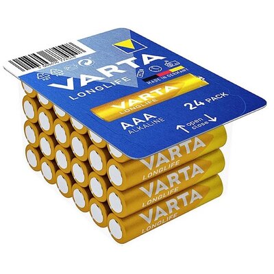 VARTA 04103301124 VARTA LONGLIFE tartós elem (AAA, LR03, 1.5V, alkáli) 24db/csomag