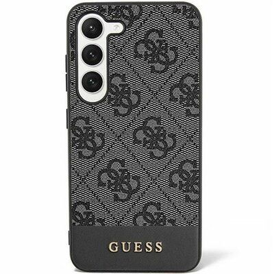 Guess 4G Stripe Samsung Galaxy S24+ szilikon tok, fekete