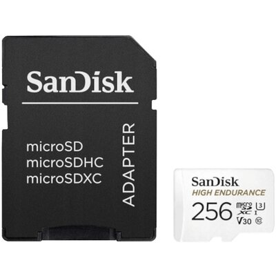 SANDISK memóriakártya microSD 256GB 100MB/s Class 10 adapterrel SD