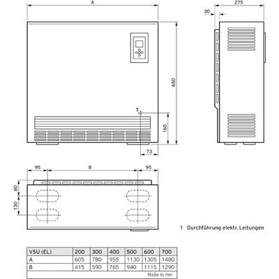 Vaillant VSU 300/5 Elektromos hőtárolós fűtés VSU 300/5 Fehér