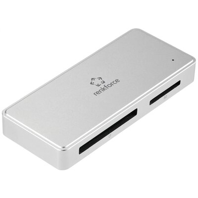 Renkforce RF-PCR-400 KÜlső memóriakártya olvasó/hub USB-C® 5Gb/s, USB-A Ezüst