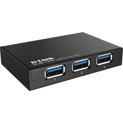 D-Link DUB-1340/E 4 port USB 3.2 hub Fekete