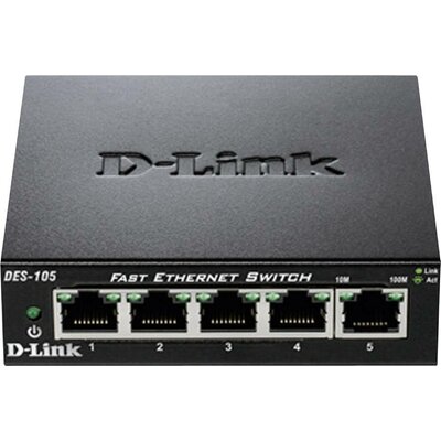 D-Link DES-105 Hálózati switch 5 port 100 MBit/s