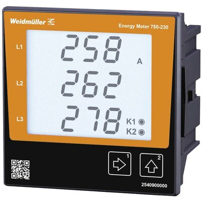 Beépíthető digitális energiafogyasztás mérőműszer, Weidmüller ENERGY METER 750-230