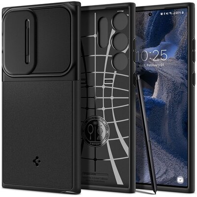 SPIGEN Optik Armor tok SAMSUNG S23 ULTRA fekete