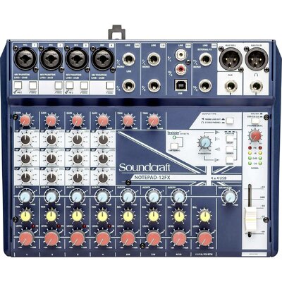 SoundCraft Notepad 12FX Konzol keverőpult Csatornák:12 USB csatlakozó