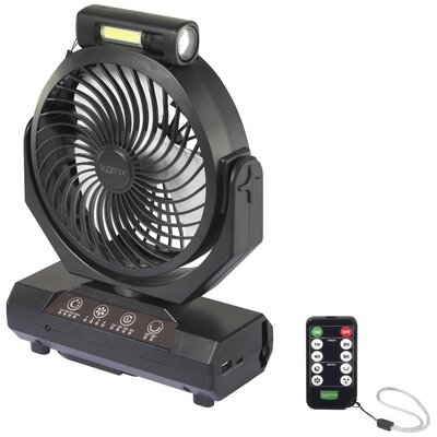 Sygonix Akkus ventilátor 4.6 W (Ø) 205 mm Fekete