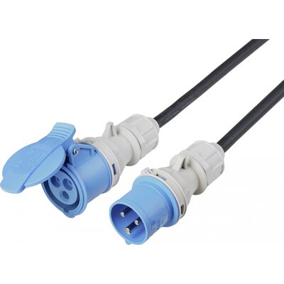 Sygonix SY-5244052 Áram Hosszabbítókábel 16 A Fekete 10 m H07RN-F 3G 2,5 mm² időjárásálló, Kültérre alkalmas