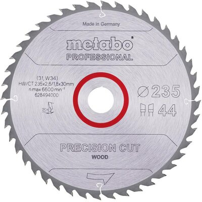 Metabo 628494000 Körfűrészlap 235 x 30 x 2.6 mm Fogak száma (collonként): 44 1 db