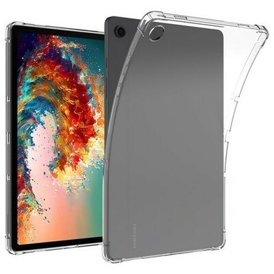 Samsung Galaxy Tab A9 (8.7) SM-X110 / X115, Szilikon tok, közepesen ütésálló, légpárnás sarok, átlátszó