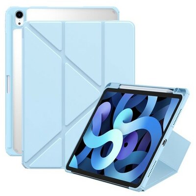 Apple iPad Air (2020 / 2022) / iPad Air 11 (2024), mappa tok, Apple Pencil tartóval, Origami Smart Case, Baseus Minimalist, világoskék