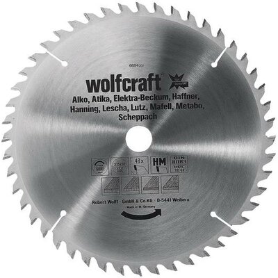 Wolfcraft 6686000 Keményfém körfűrészlap 350 x 30 mm Fogak száma (collonként): 54 1 db